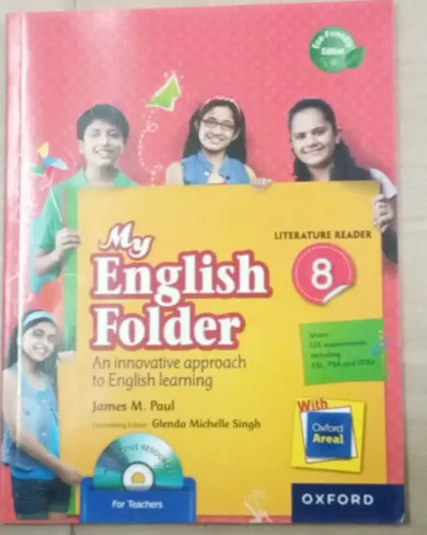 My English Folder Literature Reader for class 8  Latest Edition 2024