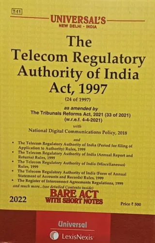 Telecom Regulatory Authority Of India Act 1997 Along With Allied Rules & Regulations