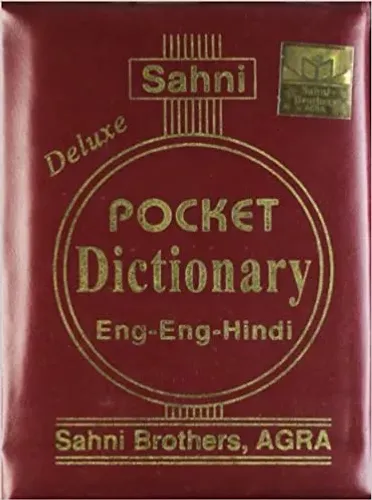 Sahni Pocket Dictionary - Eng-Eng-Hindi ( DLX )