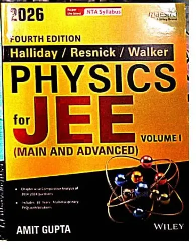 Halliday/ Resnick /Walker Physics For JEE (Main & Advanced), Vol I, 4ed, 2026