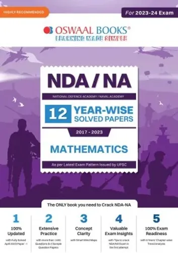 Nda/Na Mathematics 12 Year Solved Papers 2023-24