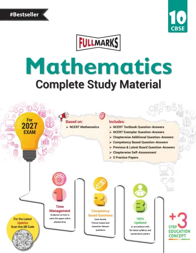 Full Marks Mathematics Complete Study Material Class 10 | Based on New NCERT Mathematics Textbook and CBSE Syllabus | Includes Chapterwise Summary, Solved Q/A, Practice Papers and More