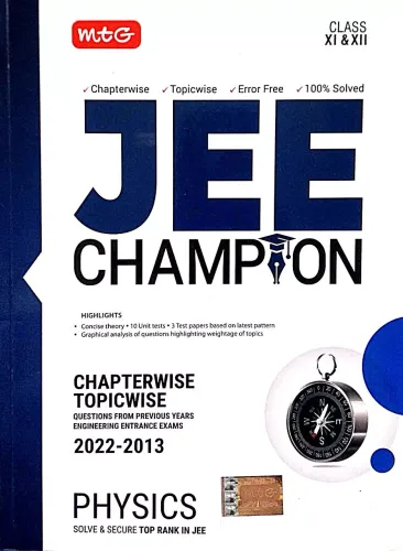 Jee Champion Chapterwise Topicwise Physics 2022-2013