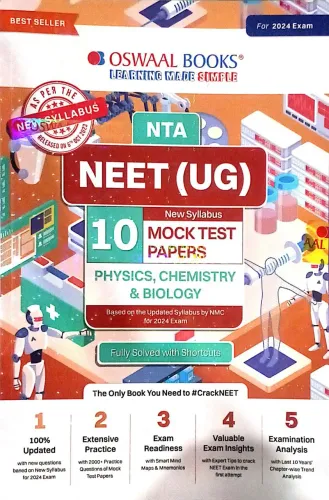 NTA NEET (UG) 10 Mock Test Paper (Phy,Che,Bio) (2024)