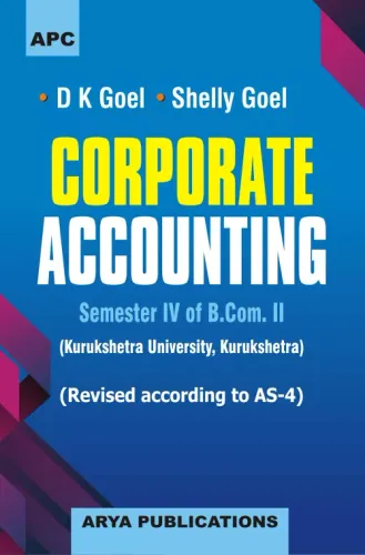 Corporate Accounting Semester IV of B.Com. 2 (K.U.)