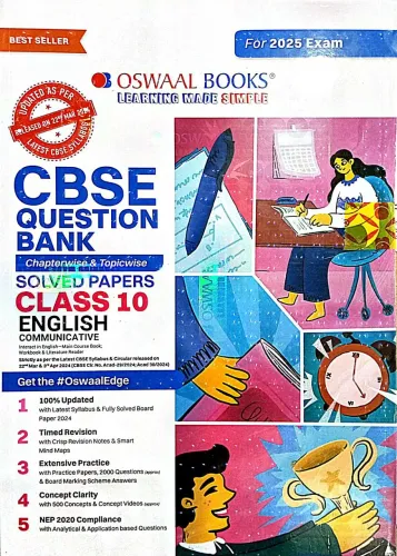 Cbse Question Bank Solved Papers English Communicative-10(2024-2025)