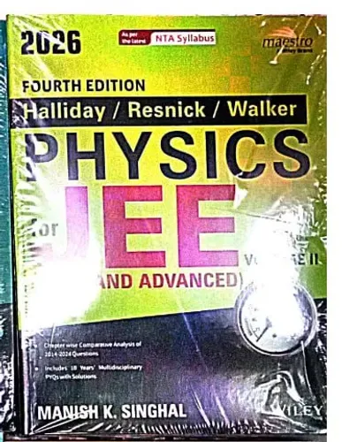 Halliday/ Resnick /walker Physics For Jee (main & Advanced), Vol 2, 4ed, 2026