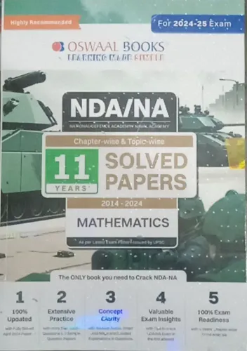 Nda/na 11 Year Solved Papers Mathematics (2024-2025)