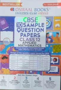 Oswaal CBSE Sample Question Papers Class 12 Applied Mathematics for 2023 