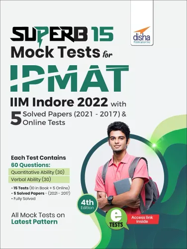 SuperB 15 Mock Tests for IPMAT (IIM Indore) 2022 with 5 Solved Papers (2021 - 2017) & 5 Online Tests 4th Edition