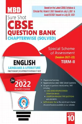 MBD SURE SHOT QUESTION BANK ENGLISH LANG. AND LIT CLASS 10 TERM-2 (MAR-APR 2022) 