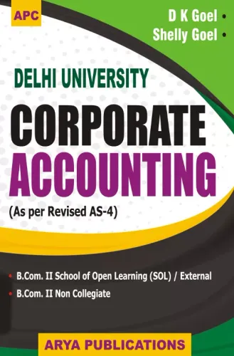 Corporate Accounting B.Com. II (School of Learning (SOL) / External and Non Collegiate) (Delhi University)