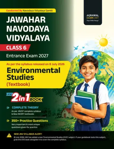 Examcart Jawahar Navodaya Vidyalaya (JNV) Class 6 Entrance Exam 2027 Environmental Studies (EVS) Book | Complete Theory & 350+ Practice Questions | NCERT Based Latest Syllabus (English Medium)
