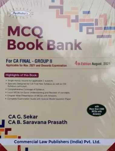 MCQ Book Bank For CA FINAL -  GROUP II