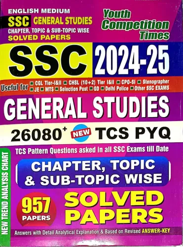 SSC General Studies-2024-25 Solved Paper Topic & Subtopic Wise PYQs (957 Paper)