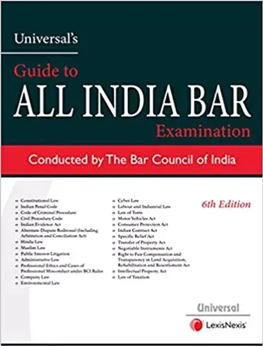  Guide To All India Bar Examination - Conducted By The Bar Council Of India / 6Th Latest Edition