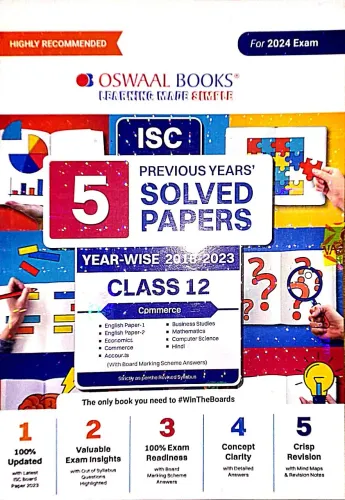 Isc 5 Previous Years Solved Papers Commerce Class -12