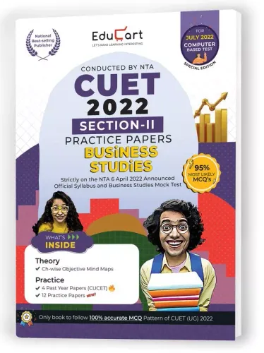 Educart NTA CUET Business Studies Section 2 Practice Papers Book for July 2022 Exam (Strictly based on the Latest Official CUET-UG Mock Test 2022)