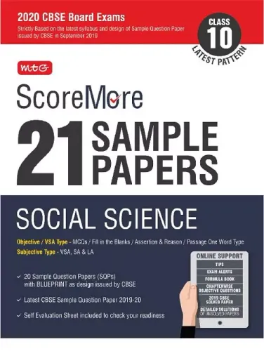 ScoreMore 21 Sample Papers CBSE Boards ? Class 10 Social Science