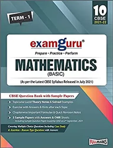 Examguru Mathematics (Basic) Question Bank with Sample Papers Term-1 (As per the Latest CBSE Syllabus Released in July 2021) Class 10