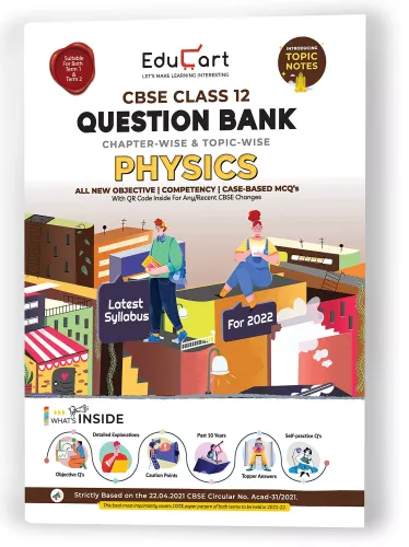 Educart Term 1 & 2 PHYSICS Class 12 CBSE Question Bank 2022