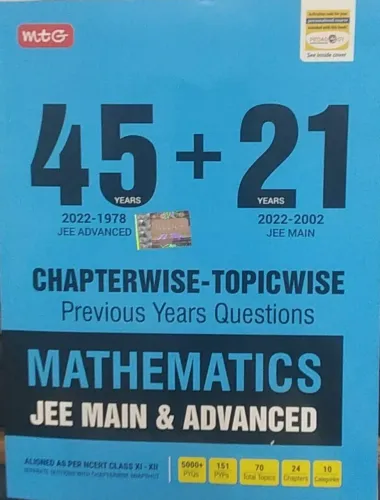 45+21 CHAPTERWISE - TOPICWISE PREVIOUS YEARS QUESTIONS MATHEMATICS  JEE MAIN &  ADVANCED 