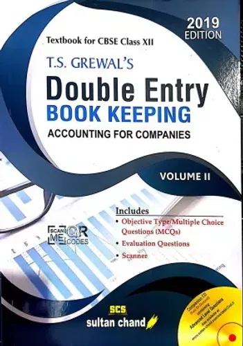 T.S. Grewal's Double Entry Book Keeping (Accounting for Companies): Textbook for CBSE for Class 12 - Vol. 2 (Old Edition)