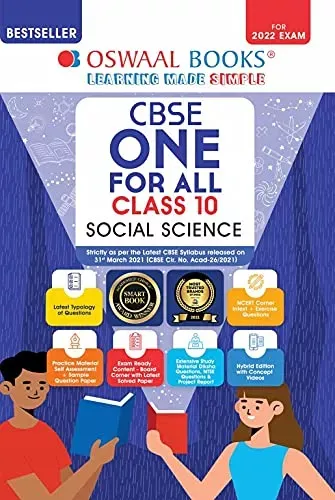 Oswaal CBSE One for All, Social Science, Class 10 [Combined & Updated for Term 1 & 2]