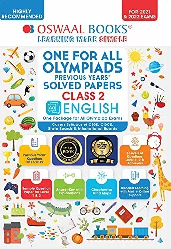 One for All Olympiad Previous Years’ Solved Papers, Class-2 English Book (For 2022 Exam)