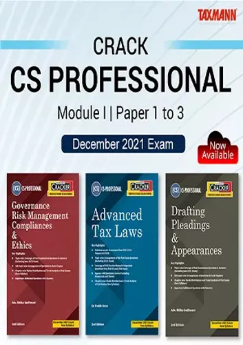 Combo for CS Professional Cracker Series 2021 Exams | Module 1 - Paper 1 to 3 | 2021 Edition | Set of 3 Books