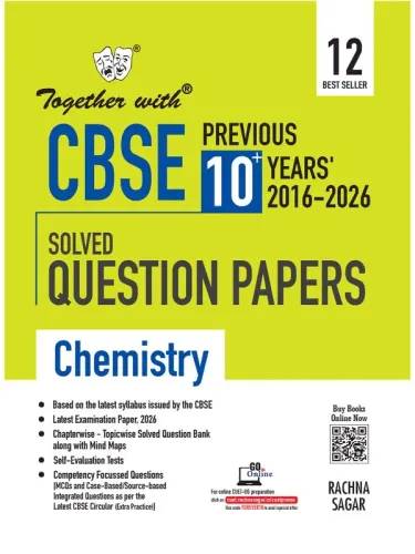 Together with CBSE Class 12 Chemistry PYQ Previous 10+ Years Chapter-wise Solved Question Bank Exam 2026-27 | Based on Latest Syllabus (CBSE)