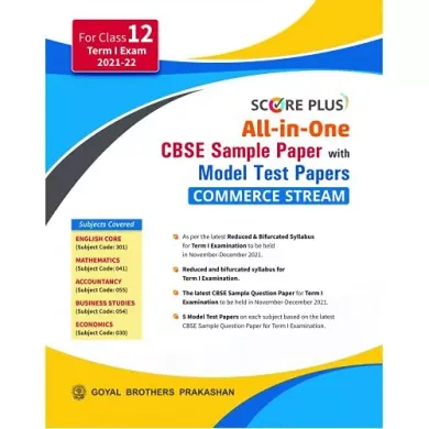 Score Plus Question Bank and CBSE Sample Paper with Model Test Paper In Science For Class 10 Term I Exam 2021-22