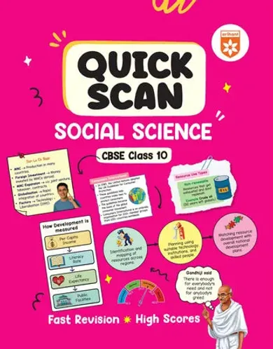 Quick Scan Social Science | CBSE Class 10 | Fast Revision Notes for High Scores | NCERT Theory, Handwritten Notes, Flow Charts & Tables, 3D Images | Based on Latest CBSE Syllabus