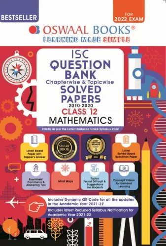 Oswaal ISC Question Bank Class 12 Mathematics Book Chapterwise & Topicwise (Reduced Syllabus) (For 2022 Exam)