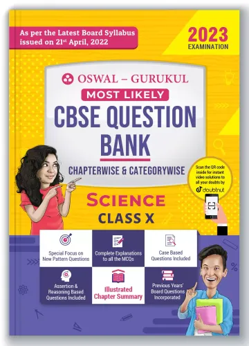 Oswal - Gurukul Science Most Likely CBSE Question Bank for Class 10 Exam 2023 - Chapterwise & Categorywise, New Paper Pattern (MCQs, Case, Assertion & Reasoning Based, Previous Years' Board Qs)