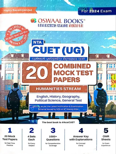 Nta Cuet (ug) Humanities Stream 20 Combined Mock Test Papers