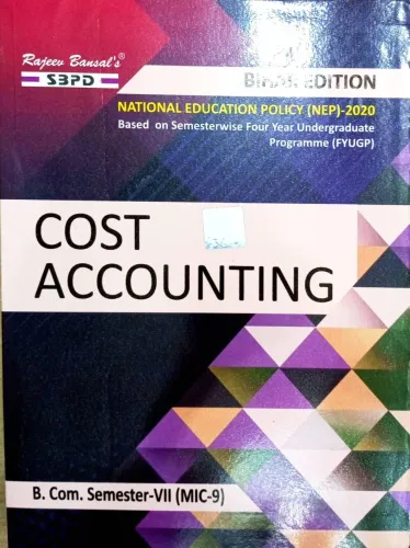 Cost Accounting B. Com. 7th Sem MIC-9  Syllabus According to NEP