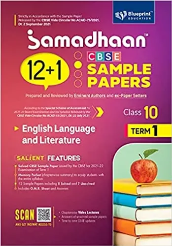 Samadhaan 12+1 CBSE Sample Paper of English Language & Literature Class 10 (Term 1)-For 2021-22 Board Exams 