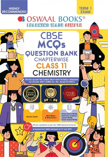 Oswaal CBSE MCQs Question Bank Chapterwise & Topicwise For Term-I, Class 11, Chemistry (With the largest MCQ Question Pool for 2021-22 Exam) 