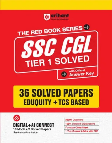 SSC CGL (Tier 1) Exam 2026 | 36 Solved Papers (Eduquity + TCS Based) | 3600+ Questions, Official Answer Key, Detailed Solutions with FREE Current Affairs PDF
