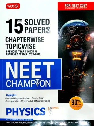 15 Years Solved Papers Chapterwise Topicwise Neet Champion Physics 2027