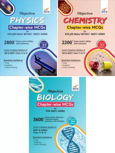 Objective Physics, Chemistry & Biology Chapter-wise MCQs for NTA NEET/ AIIMS/ JIPMER 3rd Edition-Set of 3 Books