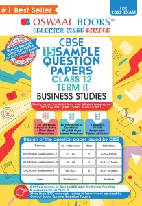 Oswaal CBSE Sample Question Papers For Term 2, Class 12 Business Studies Book (For 2022 Exam)