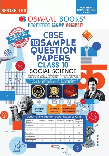 Oswaal CBSE Sample Question Papers Class 10 Social Science Book (For Term I Nov-Dec 2021 Exam) 