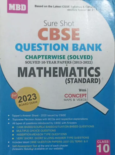 Sure Shot Cbse Qestion Bank C.w. Math(standard)-10