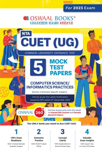 Nta Cuet (ug) 10 Mock Test Sample Question Papers Computer Science/Informatics Practices-2023