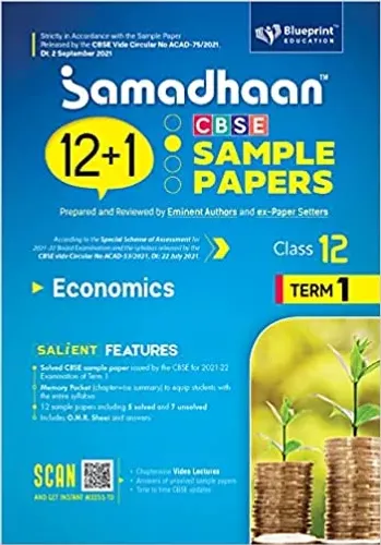 Samadhaan 12+1 CBSE Sample Paper of Economics Class 12 (Term 1) - For 2021-2022 Board Examination