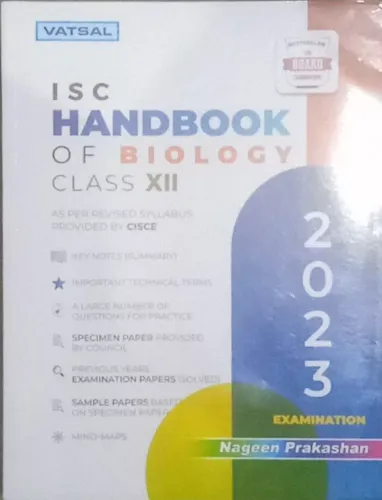 Isc Handbook Of Biology Class -12 (2023)