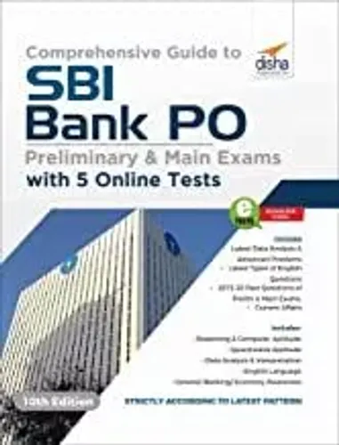 Comprehensive Guide to SBI Bank PO Preliminary & Main Exam with 5 Online Tests (10th Edition)