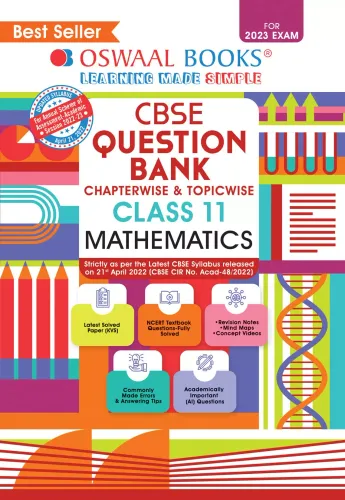 Oswaal CBSE Class 11 Mathematics Chapterwise & Topicwise Question Bank Book (For 2022-23 Exam)